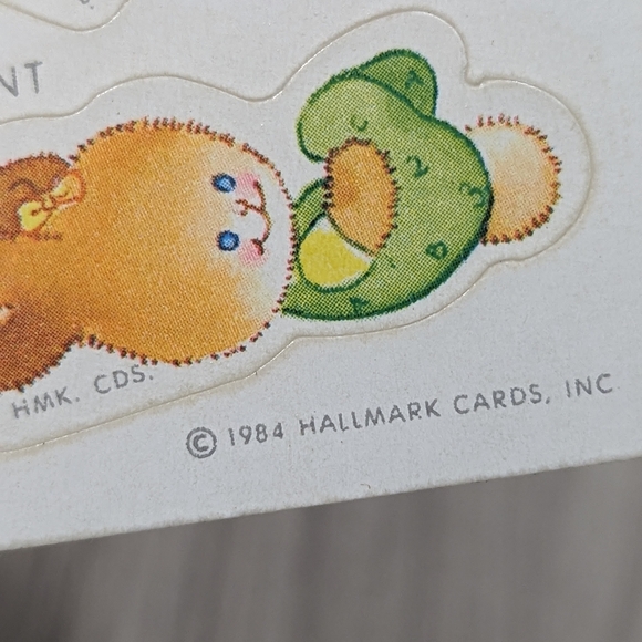 Vintage 1984 Hallmark Scratch-n-Sniff Bunny Stickers Baby Powder Scent - Picture 2 of 3